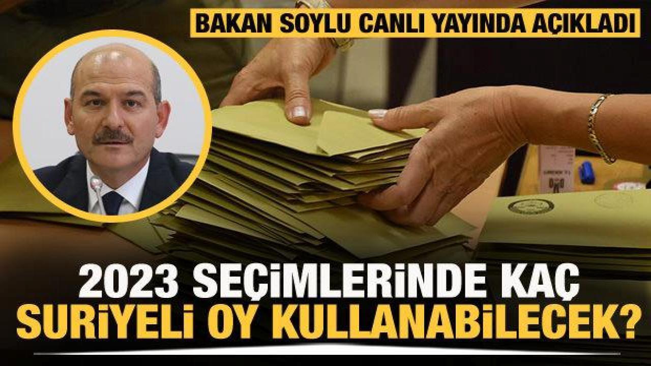 Bakan Soylu’dan seçim açıklaması: 120 bin Suriyeli oy kullabilecek statüde