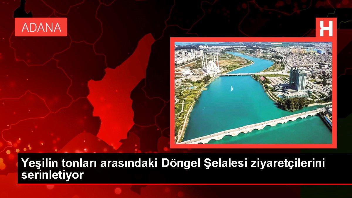 Yeşilin tonları ortasındaki Döngel Şelalesi ziyaretçilerini serinletiyor