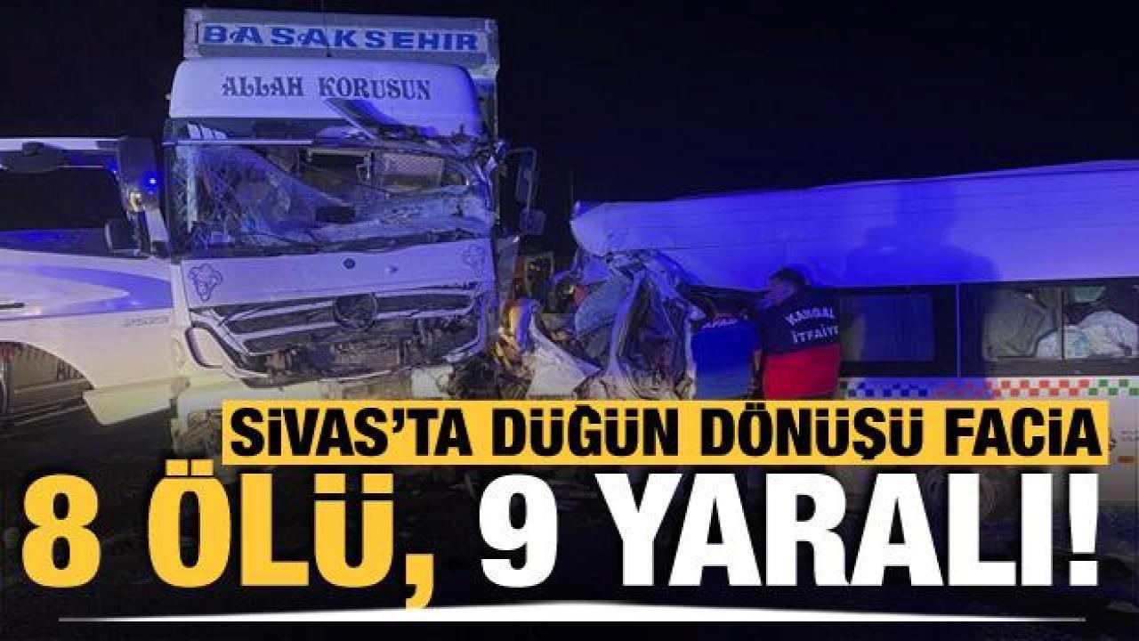 Sivas’ta feci kaza! 8 kişi hayatını kaybetti