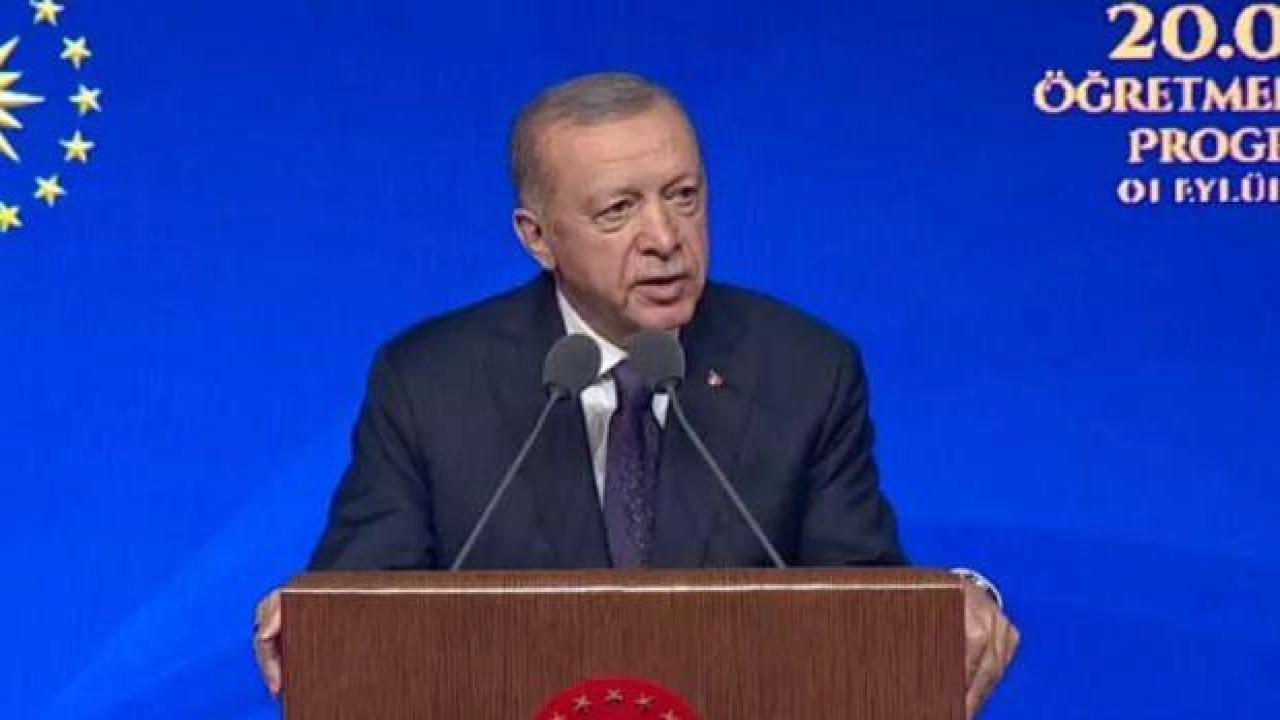 Cumhurbaşkanı Erdoğan, 20 bin öğretmen atama töreninde konuşuyor